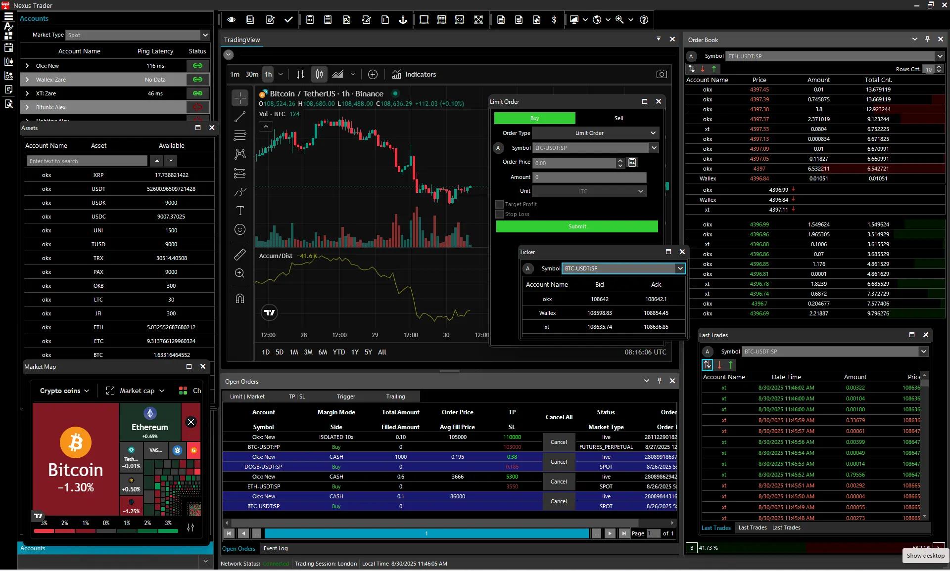 Customizable trading UI in NexusTrader